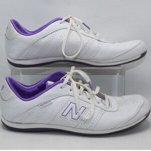 New Balance 474 White Purple Leather Sneakers Women's 9.5 WL474SC3 Low Top Shoes